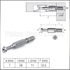 Forest Excenter szár famenetes TE28 39mm horganyzott