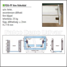 Forest Fiókcsúszó FDS-FF 118 Fém fiókoldal 118x300mm fehér