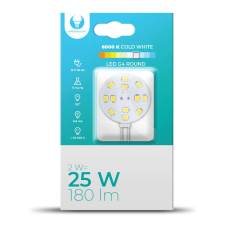Forever Light LED izzó G4 Round 2W 12V 6000K 180lm izzó
