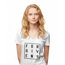  Forgiven - Női V-Nyakú Póló női póló