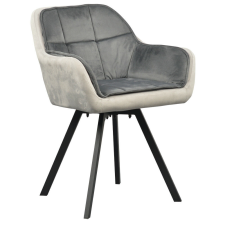  Forgó étkezőszék, szürke Velvet szövet, FLER bútor