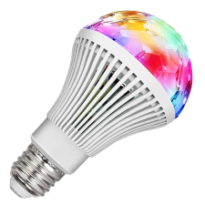  Forgó RGB LED izzó E27 diszkógömb izzó