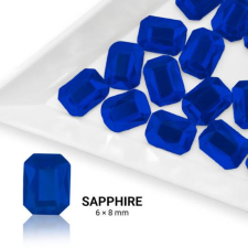 Formakő téglalap alakú - 6x8mm - Sapphire körömdíszítő