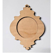  Formára vágott fadísz, két részes. Mérete: 153x200x3+3 mm karácsonyfadísz