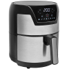 Forró levegős sütő, fritőz, Air Fryer, olaj nélküli, 1500 W teljesítmény, 4.5 l-es, Digitális kijelzővel, 8 programos, rántási, sütési, grillezési funkció, Princess XXL, fekete/ezüst