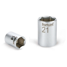 Fortum dugófej, 1/2", 10mm, 61CrV5, mattkróm,  38mm hosszú (4700410) dugókulcs