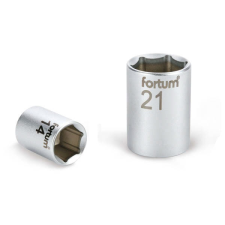 FORTUM garancia dugófej, 1/2&quot;, 24mm, 61CrV5, mattkróm, 38mm hosszú FORTUM dugókulcs