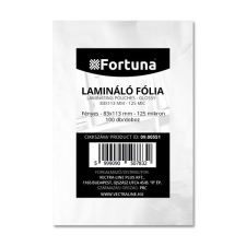 Fortuna Lamináló fólia FORTUNA 83x113mm 125 mikron fényes 100/dob lamináló fólia
