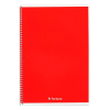 Fortuna Spirálfüzet vonalas FORTUNA Monocolor A/5 70 lapos piros