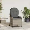  Fotel ágy párnával Szürke 56 x 66 x 95 cm polirattan