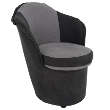  Fotel tárhellyel, sötétszürke/világosszürke, PERSI bútor