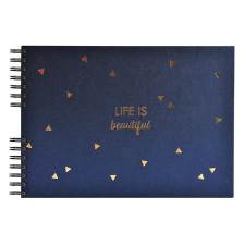  Fotóalbum, spirál, 32x22 cm, 25 lap, EXACOMPTA "Life", kék fényképalbum