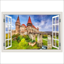  Fotótapéta Ablak Corvin kastély, fahíd, 250 x 170 cm tapéta, díszléc és más dekoráció