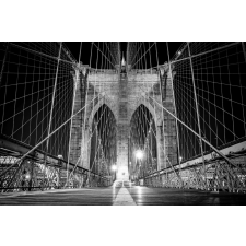 Fotótapéta Brooklyn Híd fekete és fehér 2 tapéta, díszléc és más dekoráció