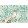 Fotótapéta Fa zöld virágokkal, absztrakt, 350 x 200 cm