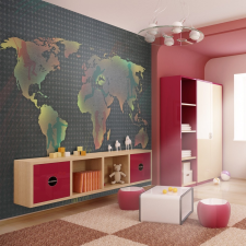 Fotótapéta térkép - map (for children) Világtérkép gyerekeknek 200x154 térkép