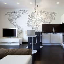 Fotótapéta térkép - Map of the World - white solids Világtérkép 450x270 térkép