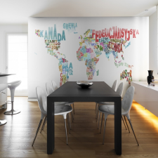 Fotótapéta térkép - map - world (in polish) Világtérkép 250x193 térkép