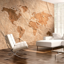Fotótapéta térkép - Sandy Map Világtérkép 250x175 térkép
