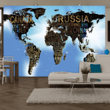  Fotótapéta térkép - World Map - Blue Inspiration Világtérkép 250x175 térkép