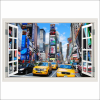  Fotótapéta Times Square ablak, Manhattan, sárga taxi, 250 x 170 cm