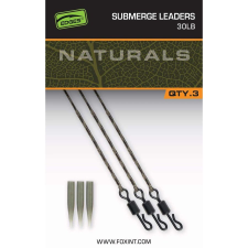 FOX Naturals Submerge Leaders fonott süllyedő előke 3db - 30lbs horgászkiegészítő