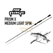  Fox Rage Prism X Medium Light Spin 210cm 3-14g 2pc pergető bot (NRD319) horgászbot