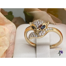  Foxi gold antiallergén kisróka fejes gyűrű 18K gyűrű