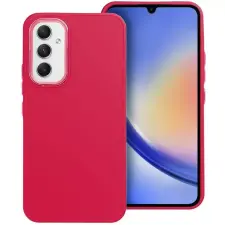  Frame Samsung Galaxy S25+ közepesen ütésálló tok kameravédő kerettel, magenta tok és táska