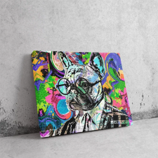  Francia Bulldog Eleganciája - Pop Art Vászonkép dekoráció