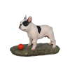  Francia bulldog labdával - festett kisplasztika, figura, művész alkotása, Art-Dog márka