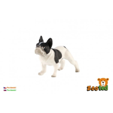 Francia Bulldog műanyag figura 6 cm játékfigura