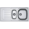 Franke ONDA LINE 651 másfél medencés inox mosogató, szifonnal, jobbos, beépíthető