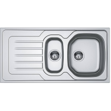 Franke ONDA LINE 651 másfél medencés inox mosogató, szifonnal, jobbos, beépíthető mosogatótálca