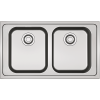 Franke SMART 620-86 inox kétmedencés mosogató, szifonnal, beépíthető