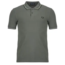 Fred Perry Rövid ujjú galléros pólók TWIN TIPPED FRED PERRY SHIRT Zöld EU L