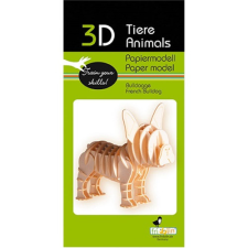 Fridolin 3D papírmodell Fridolin Francia bulldog kreatív papír