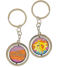 Fridolin Kulcstartó fémkarika kétoldalas, Rosina Wachtmeister:Sonne kulcstartó