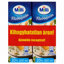 FRIESLANDCAMPINA HUNGÁRIA ZRT Milli Perfecto UHT főzőtejszín 20% 2 x 200 ml alapvető élelmiszer