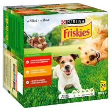 Friskies ADULT Multipack 24x100g marha+csirke+bárány lében kutyaeledel