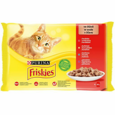 Friskies csirke-marha-bárány-kacs alutasakos macskaeledel 4x85g macskaeledel