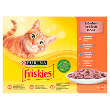 Friskies Friskies 12x85g Macskaeledel válogatás szószban- Csirkével, Kacsával, Lazaccal, Pulykával macskaeledel