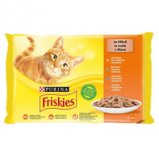 Friskies Friskies 4x85g Macskaeledel válogatás szószban- Csirkével, Kacsával, Lazaccal, Pulykával macskaeledel