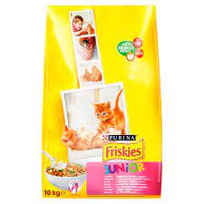  FRISKIES Junior Csirkével, tejjel és zöldségekkel – 300 g macskaeledel