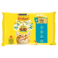 Friskies lazac-tonhal-tőkehal-szarínia alutassakoks macskaeledel 4x85g macskaeledel