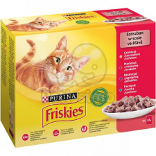  Friskies nedves macskaeledel szószban - csirkével, marhával, báránnyal, kacsával 6 x (12 x 85 g) macskaeledel