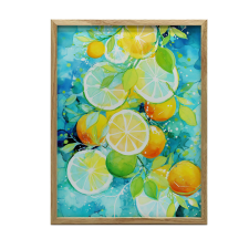 FRISSÍTŐ CITRUS FALI PLAKÁT KONYHÁBA KERETTEL 40x50 CM grafika, keretezett kép