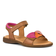 Froddo - Nyitott gyerekcipő - Bőr szandál - bronz, pink virág
