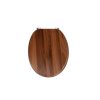Frogee MDF WC ülőke - Rozsdamentes zsanérokkal - WALNUT
