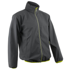 FROGGY SÖTÉTSZÜRKE/LIME SZÍNŰ SOFTSHELL DZSEKI_XL férfi kabát, dzseki